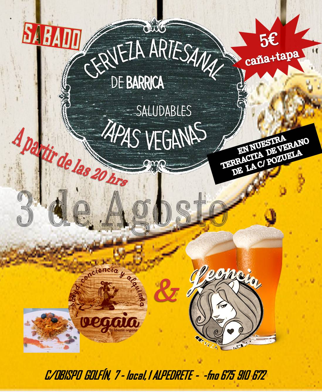 Tapas Veganas y cerveza artesana en Alpedrete