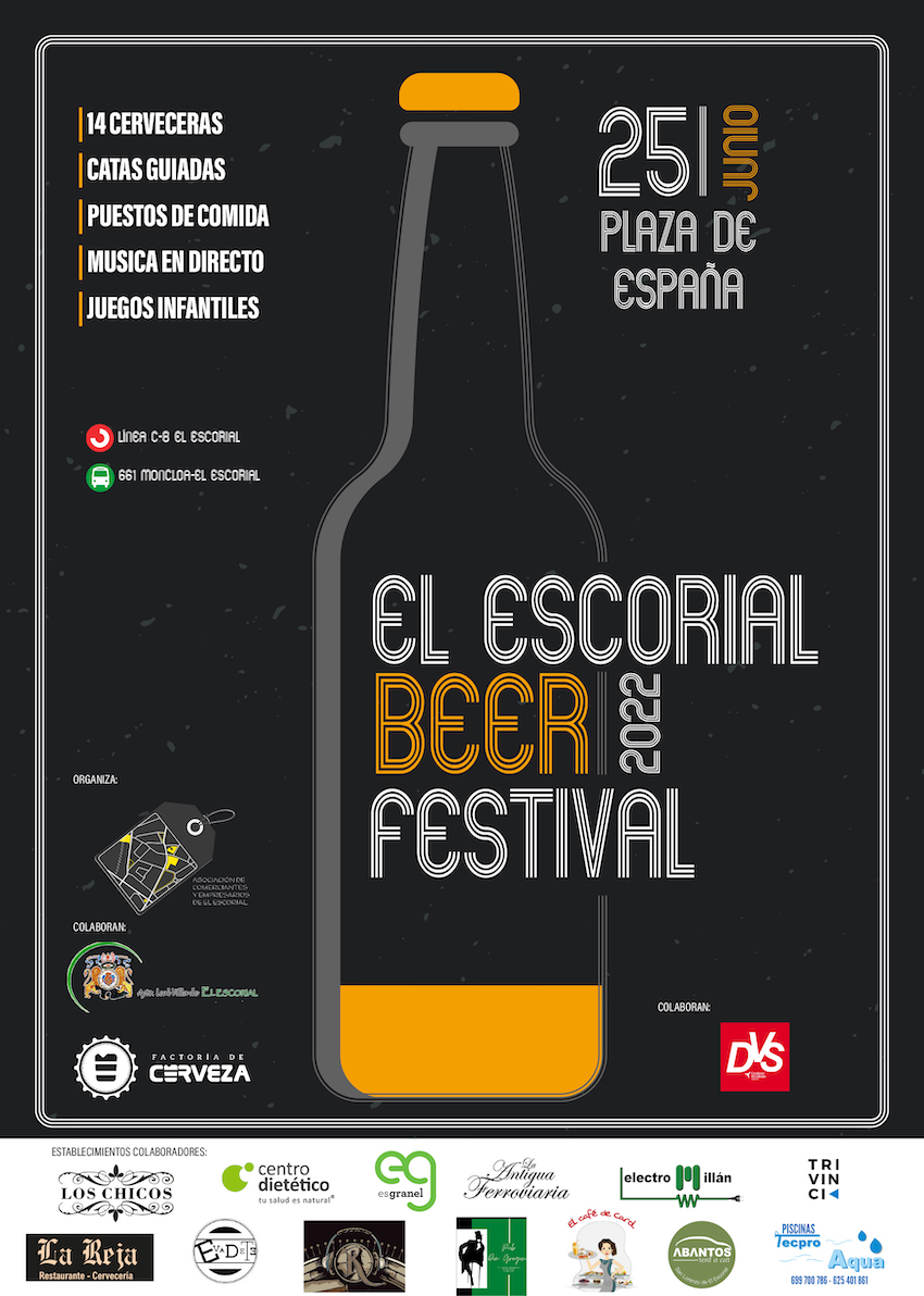 Cartel de la IV edición del Escorial Beer Festival, 25 junio de 2022